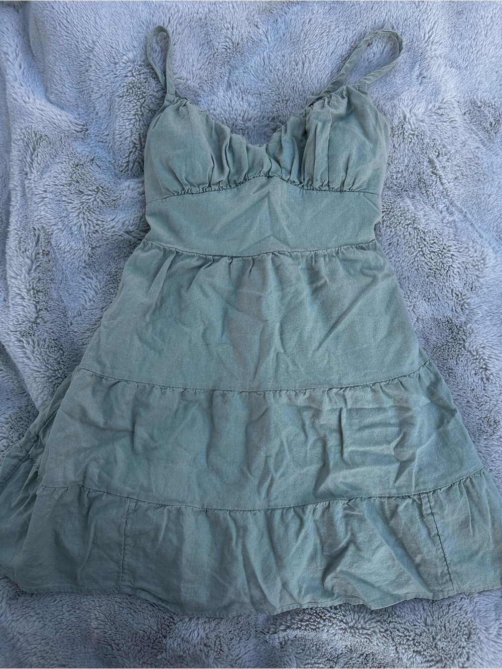 Hollister Sage Green Tie-Front Lounge Shorts